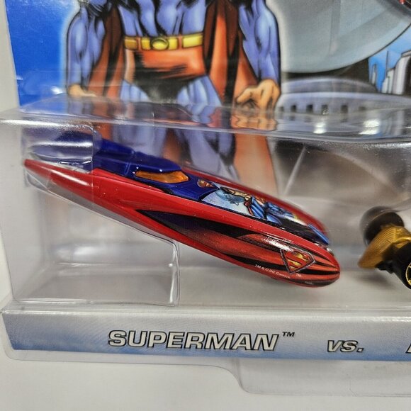 Hot Wheels Superman Vs Lex Luthor Die Cast Cars Set & Sticker DC Comics - Picture 2 of 10